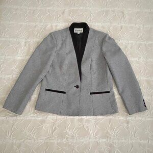 SHERBET Houndstooth Blazer Jacket for Women Size 14  Padded Shoulders Vintage